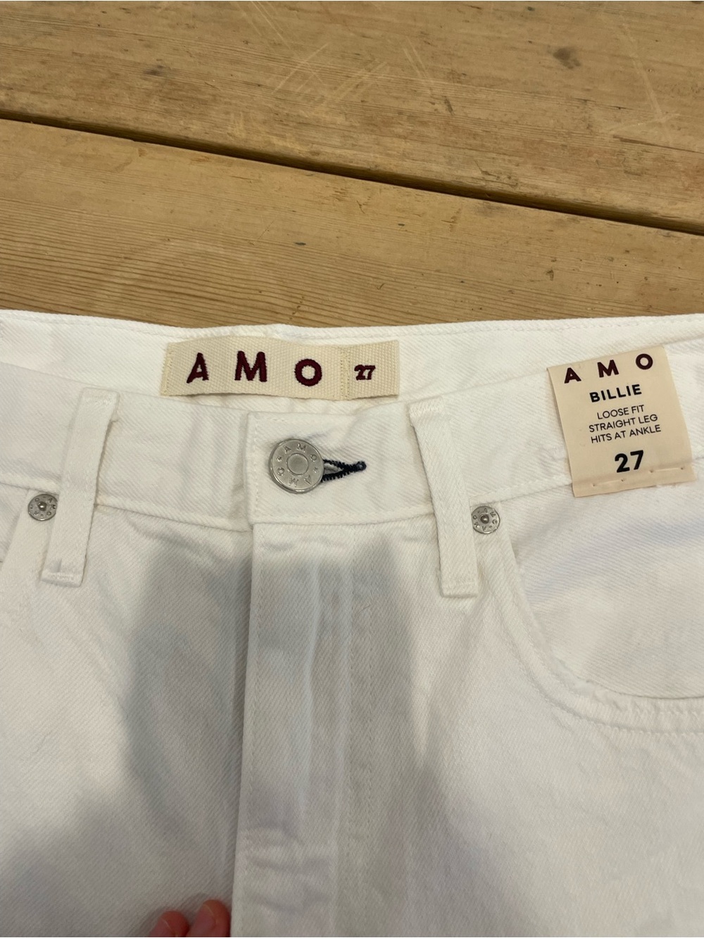 AMO Billie in Alabaster NWT size 27 - Picture 6 of 8